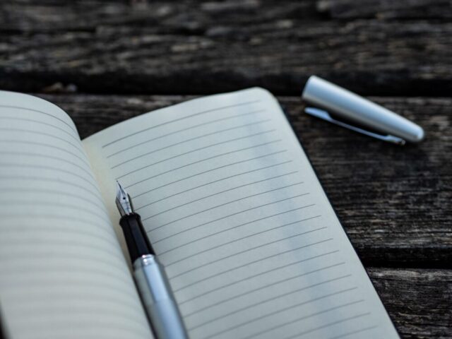 notebook and pen
