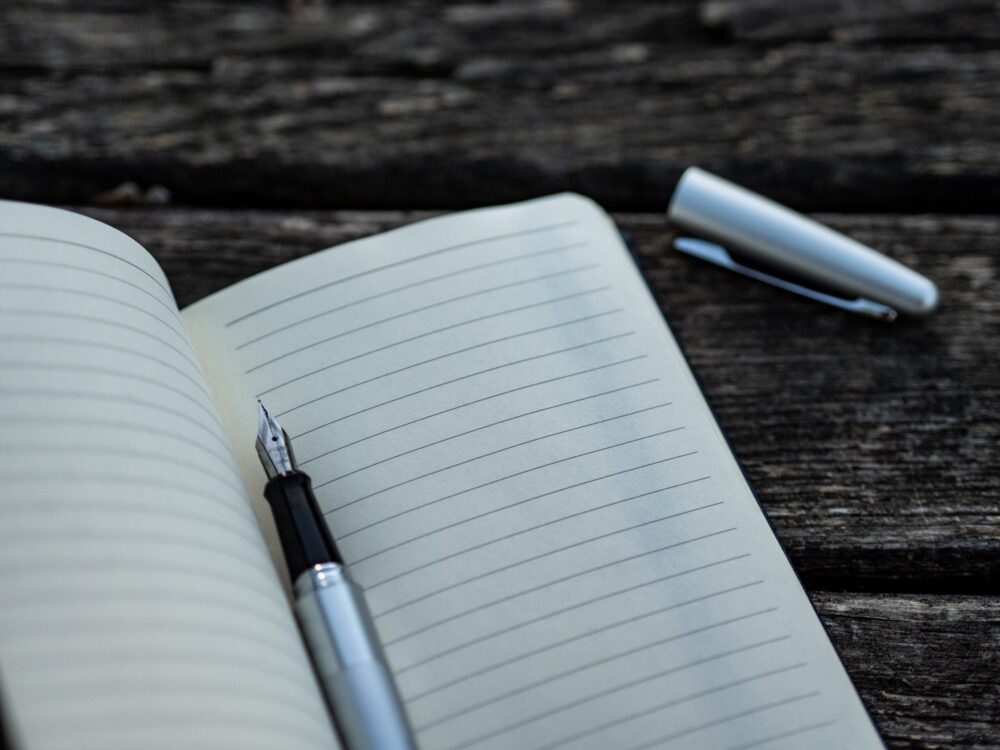notebook and pen