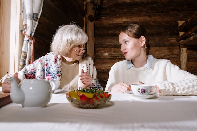 woman and granddaughter after updating a trust