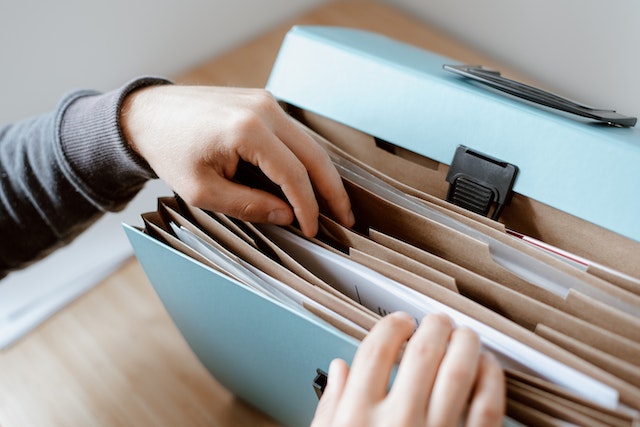 folder with documents