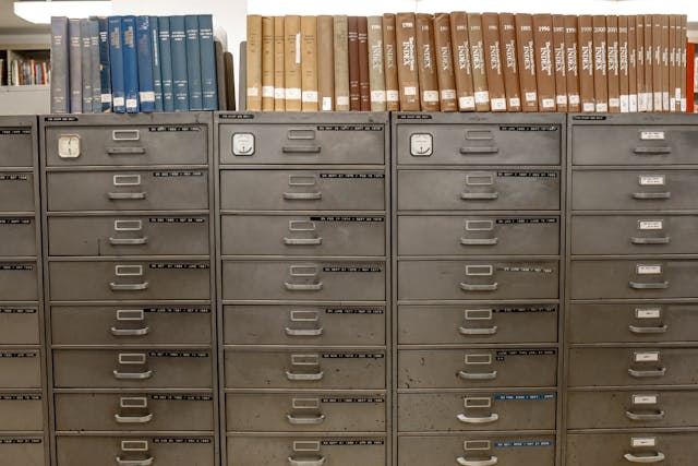 filing cabinet full of records