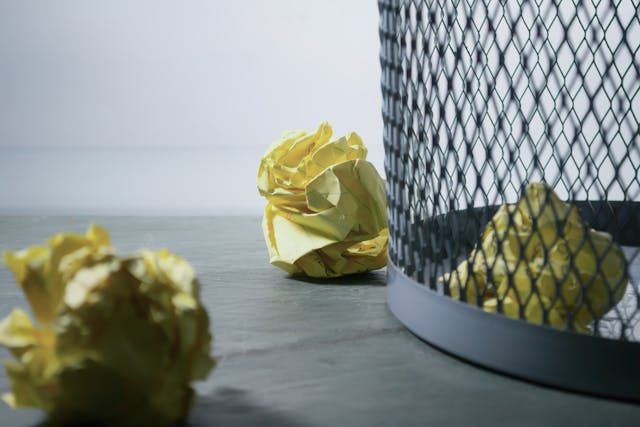balled up paper